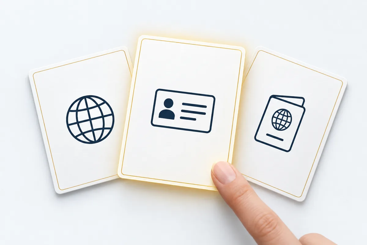 Service selection cards