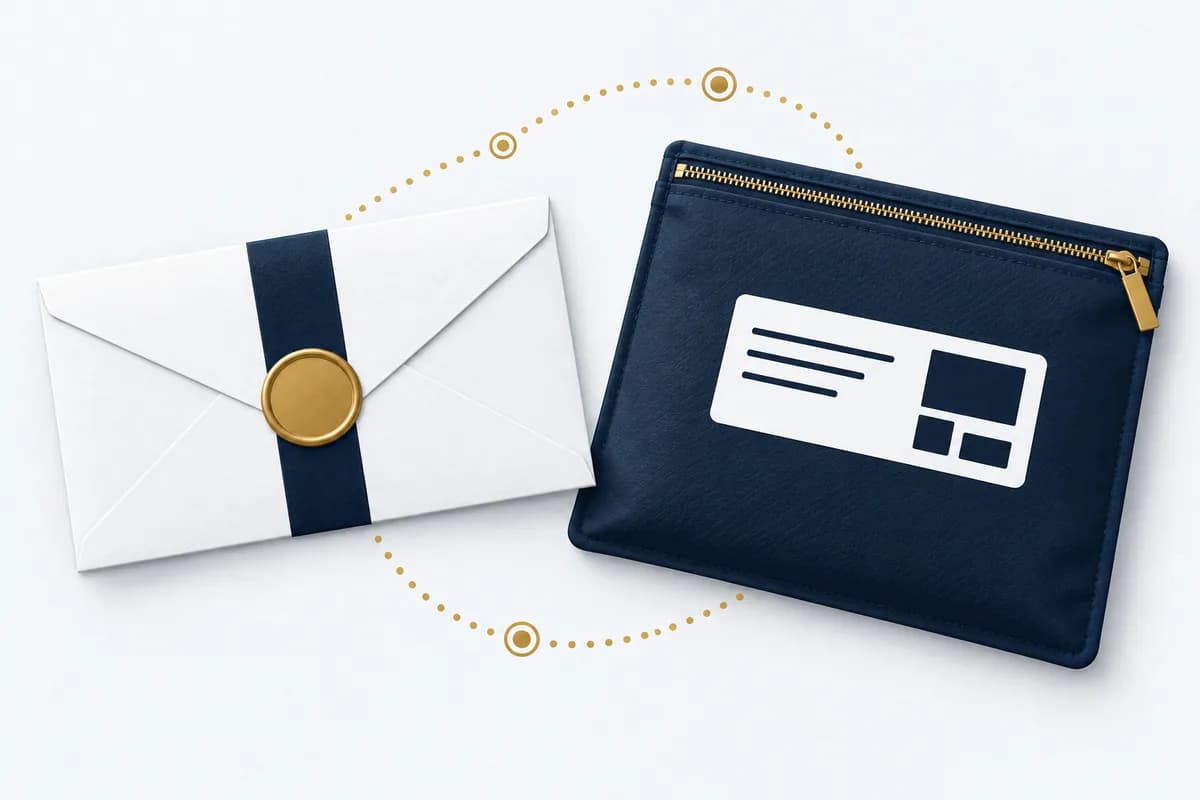 Sealed envelope and courier